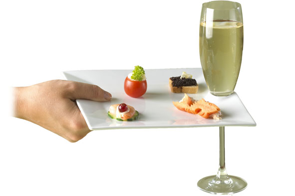 Teller "Amuse-bouche" 20cm+Glashalterung